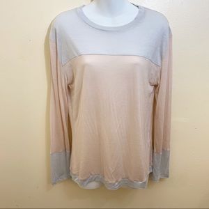 Rad DE Top Crew Neckline Long Sleeve Sheer